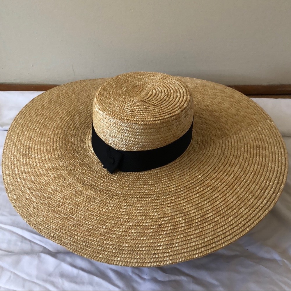 Lack Of Color Tan and Black Wide-Brim Hat - Picture 2 of 3